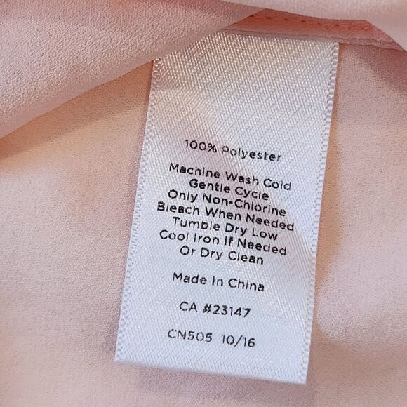 Talbots Womens Tank Top Ruffle Trim Light Pink XS Thin Lightweight Polyester - Picture 9 of 9